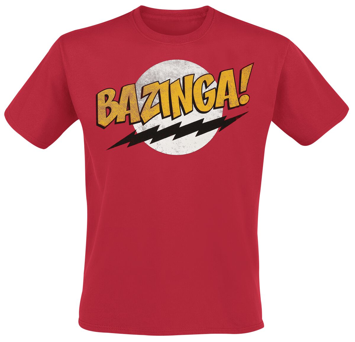 T-Shirt Manches courtes  de The Big Bang Theory - Bazinga - S à 3XL - pour Homme - rouge - The Big Bang Theory