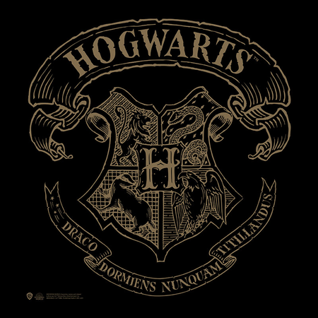 Sac En Tissu  de Harry Potter - Emblème De Poudlard - pour Unisexe - noir/beige - Harry Potter - View 2