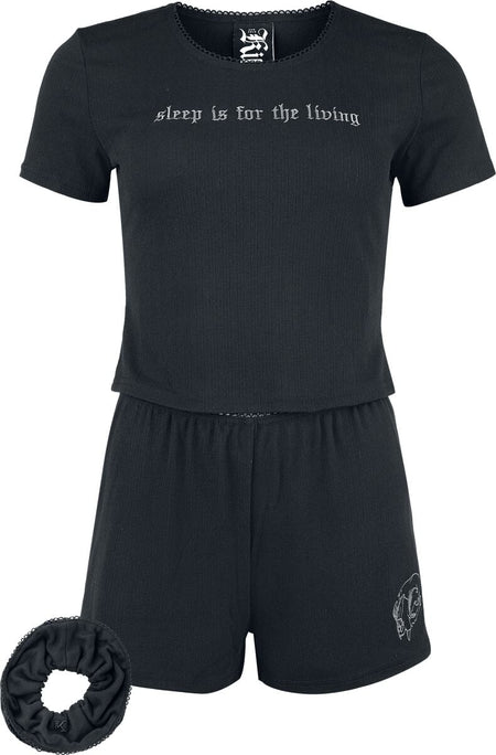 Pyjama Gothic de Killstar - Twilight Threads (lot de 3) - XS à XXL - pour Femme - noir - Killstar