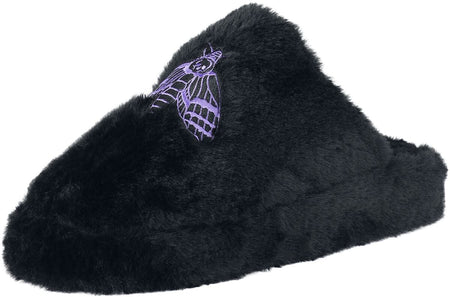 Chaussons Gothic de Killstar - Midnight Moth Slippers - EU36-37 à EU 40-41 - pour Femme - noir/lilas - Killstar