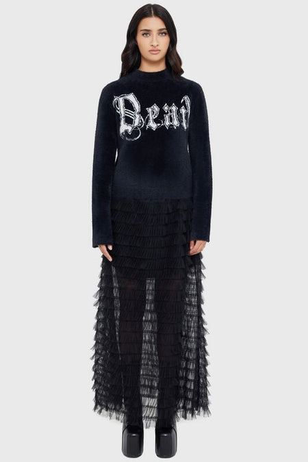 Pull tricoté Gothic de Killstar - Dead Debbie Jumper - XS à XXL - pour Femme - noir - Killstar