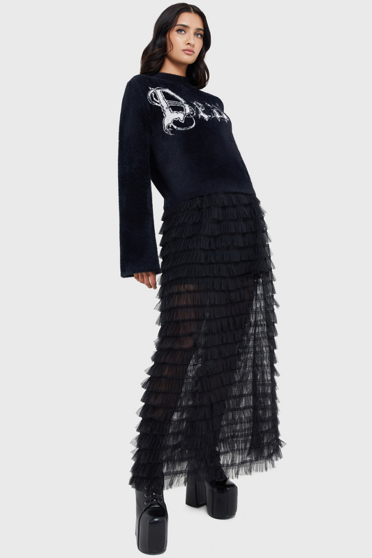 Pull tricoté Gothic de Killstar - Dead Debbie Jumper - XS à XXL - pour Femme - noir - Killstar - View 2