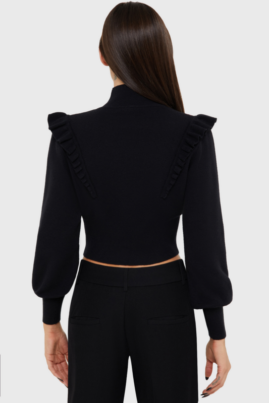 Pull tricoté Gothic de Killstar - Veil of Shadows – Sweat - XS à 4XL - pour Femme - noir/rouge - Killstar - View 2