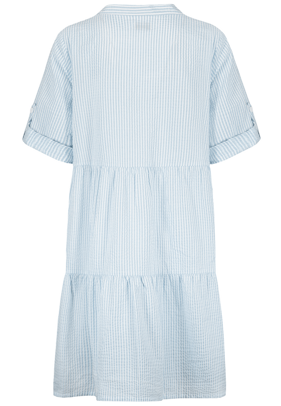 Robe courte  de Fresh Made - Robe à Volants - S à M - pour Femme - bleu/blanc - Fresh Made - View 2
