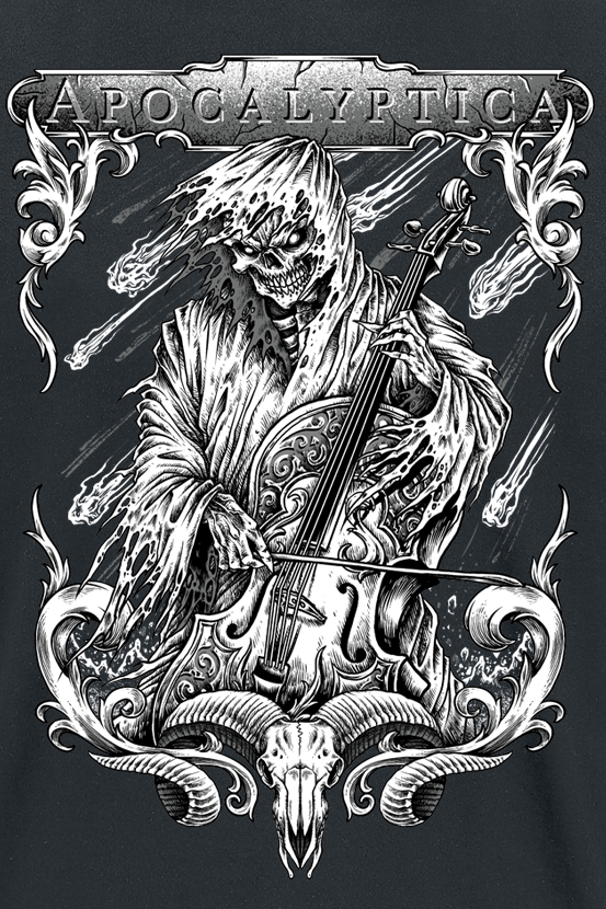 T-Shirt Manches courtes  de Apocalyptica - String Reaper - M à 4XL - pour Homme - noir - Apocalyptica - View 2