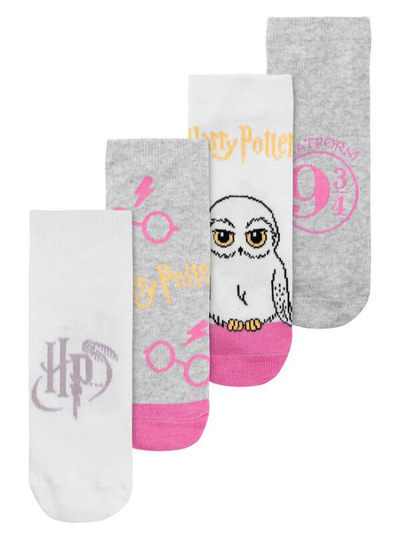 Chaussettes  de Harry Potter - Hedwige - Quai 9 3/4 - Lot de 4 - EU35-38 à EU 39-42 - pour Femme - multicolore - Harry Potter