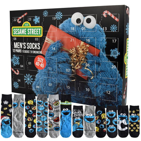 Calendrier de l'Avent  de Sesame Street - Cookie Monster - Calendrier de l'Avent - Chaussettes Homme - pour Homme - multicolore - Sesame Street