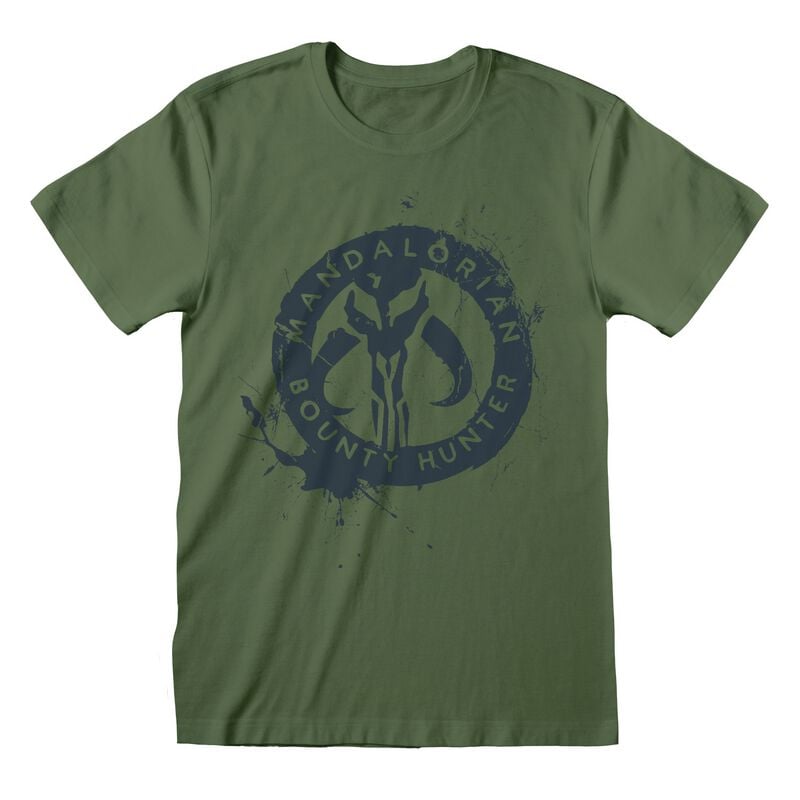T-Shirt Manches courtes Disney de Star Wars - The Mandalorian: Bounty Hunter - S à L - pour Homme - vert - Star Wars