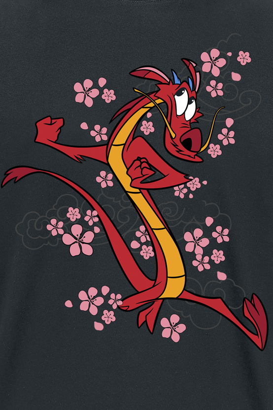 T-Shirt Manches courtes Disney de Mulan - Mushu - S à XXL - pour Homme - noir - Mulan - View 2