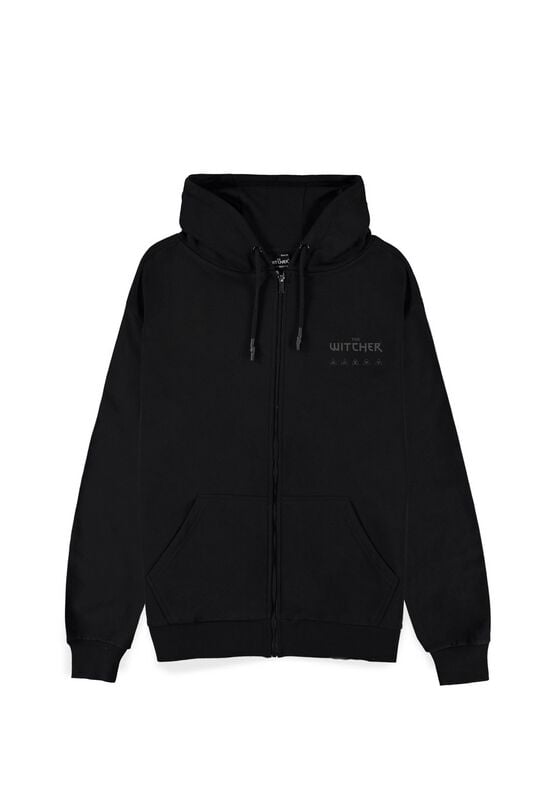 Sweat-shirt zippé à capuche Gaming de The Witcher - S à XXL - pour Homme - noir - The Witcher