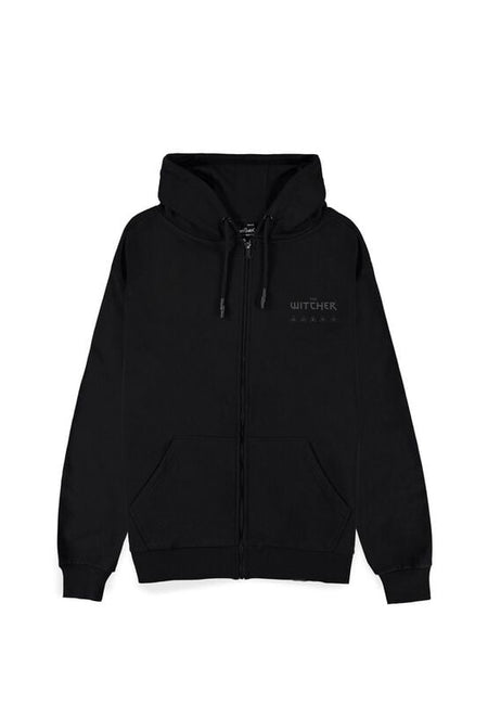 Sweat-shirt zippé à capuche Gaming de The Witcher - S à XXL - pour Homme - noir - The Witcher