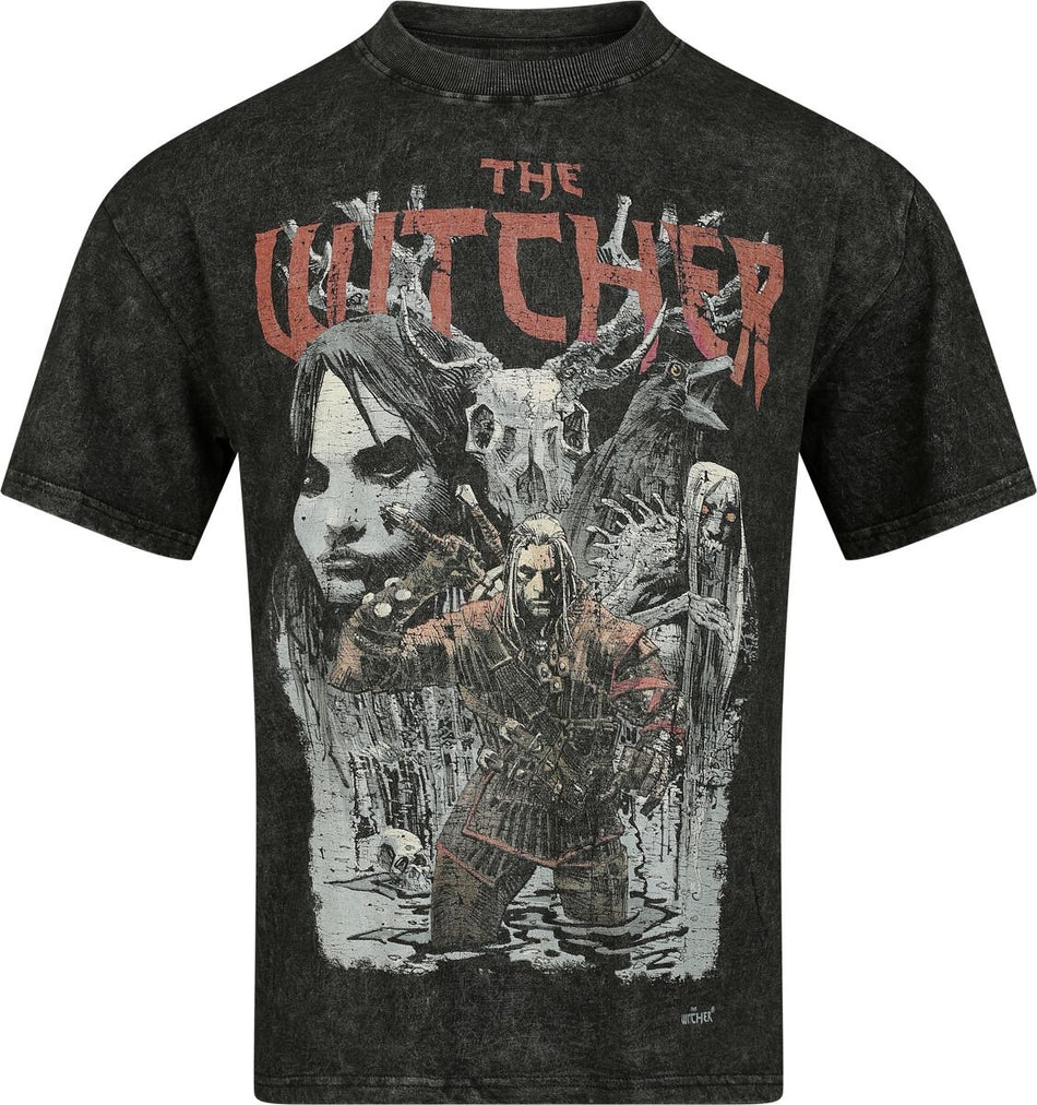 T-Shirt Manches courtes Gaming de The Witcher - S à XXL - pour Homme - noir - The Witcher
