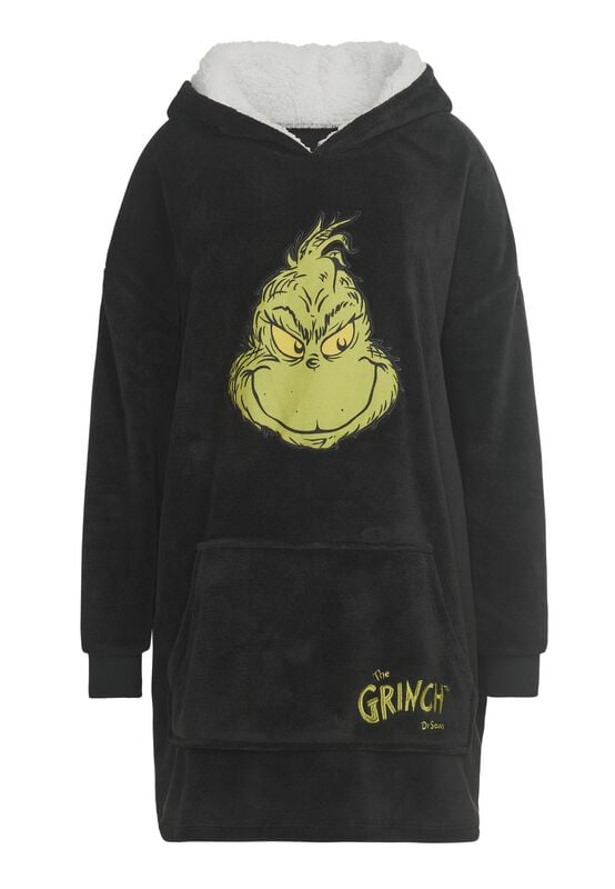 Sweat-shirt à capuche  de Le Grinch - Tête du Grinch - Sweat à Capuche d'Hiver Oversize - Standard - pour Femme - noir - Le Grinch
