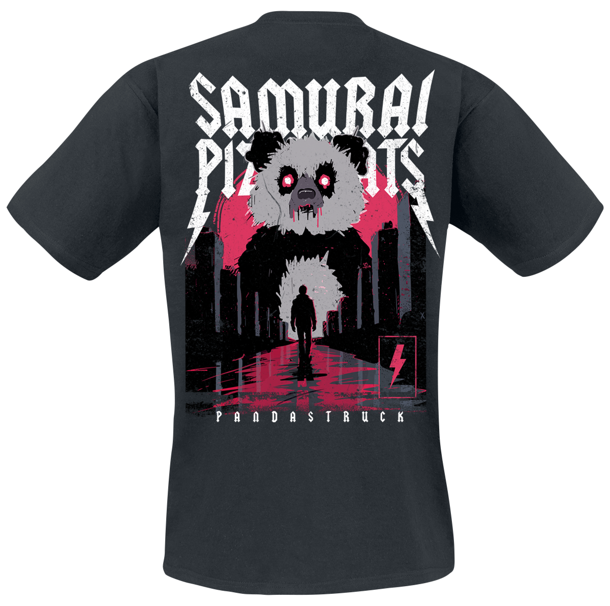 T-Shirt Manches courtes  de Samurai Pizza Cats - Pandastruck Cover - S à 3XL - pour Homme - noir - Samurai Pizza Cats - View 2