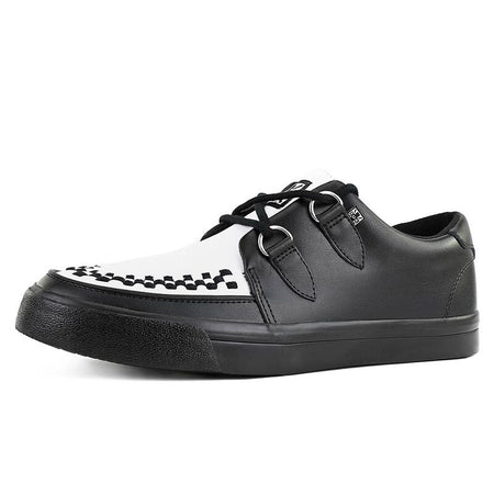 Creepers Rockabilly de T.U.K - Creepers Classic - Cuir Noir & Blanc - EU41 à EU46 - pour Homme - noir/blanc - T.U.K