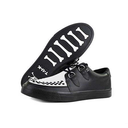 Creepers Rockabilly de T.U.K - Creepers Classic - Cuir Noir & Blanc - EU41 à EU46 - pour Homme - noir/blanc - T.U.K - View 2