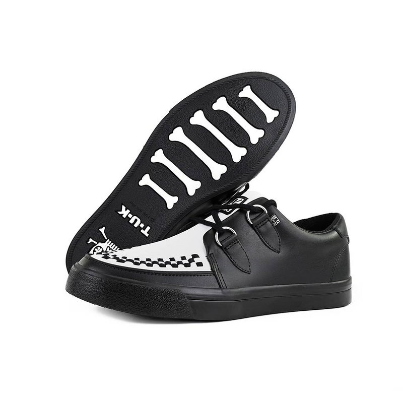 Creepers Rockabilly de T.U.K - Creepers Classic - Cuir Noir & Blanc - EU41 à EU46 - pour Homme - noir/blanc - T.U.K - View 2