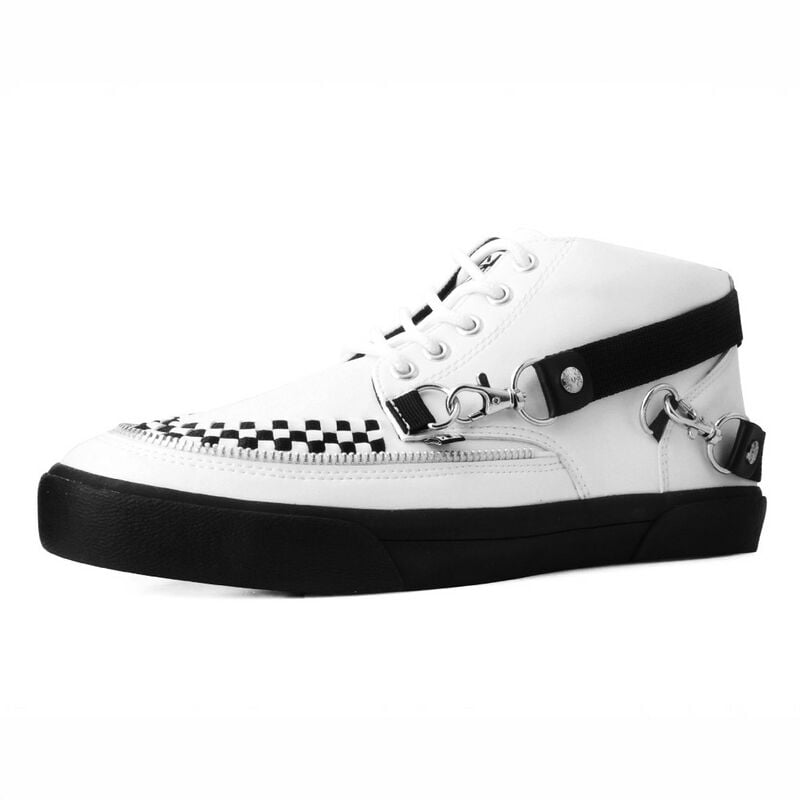 Baskets hautes Gothic de T.U.K - Creeper Mid White TUKskin - Baskets - EU42 à EU44 - pour Homme - blanc - T.U.K