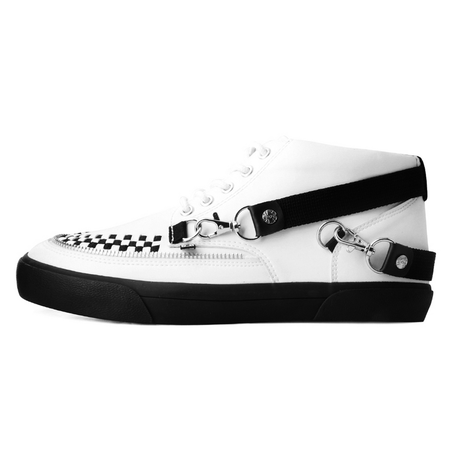 Baskets hautes Gothic de T.U.K - Creeper Mid White TUKskin - Baskets - EU42 à EU44 - pour Homme - blanc - T.U.K - View 2