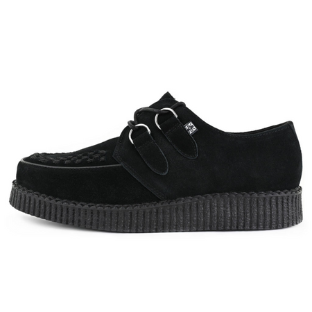 Creepers Gothic de T.U.K - LOW FLEX ROUND TOE CREEPER BLACK SUEDE - CREEPERS - EU43 à EU45 - pour Homme - noir - T.U.K - View 2