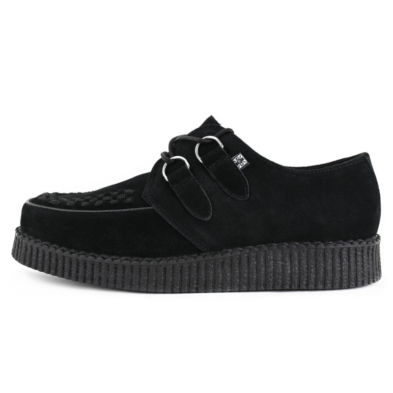 Creepers Gothic de T.U.K - LOW FLEX ROUND TOE CREEPER BLACK SUEDE - CREEPERS - EU43 à EU45 - pour Homme - noir - T.U.K - View 2
