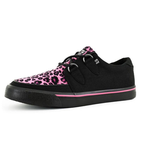 Creepers Gothic de T.U.K - CREEPER PINK LEOPARD VAMP - BASKETS LÉOPARD ROSE - EU37 à EU42 - pour Femme - noir/rose - T.U.K