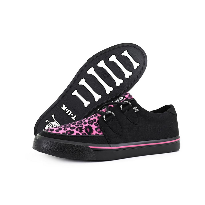 Creepers Gothic de T.U.K - CREEPER PINK LEOPARD VAMP - BASKETS LÉOPARD ROSE - EU37 à EU42 - pour Femme - noir/rose - T.U.K - View 2