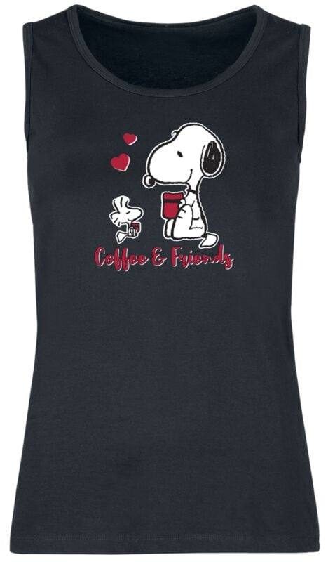 Débardeur  de Snoopy - Coffee & Friends - S à 3XL - pour Femme - noir - Snoopy