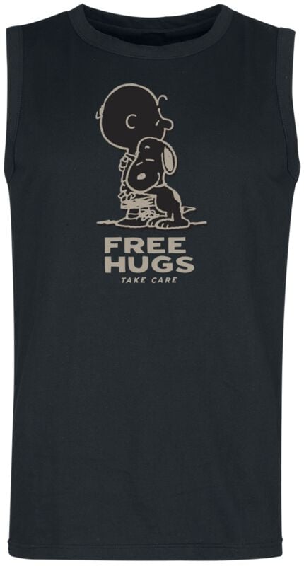 Débardeur  de Snoopy - Free Hugs - S à 3XL - pour Homme - noir - Snoopy
