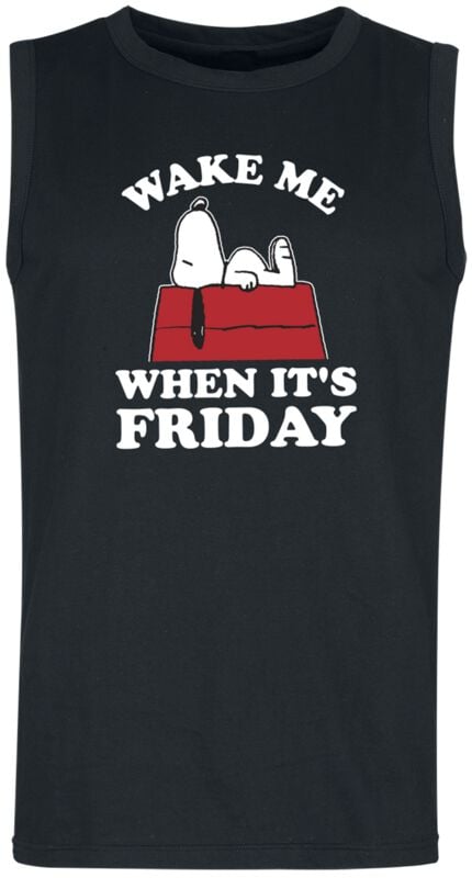 Débardeur  de Snoopy - Snoopy - Wake Me When It´s Friday - S à 3XL - pour Homme - noir - Snoopy