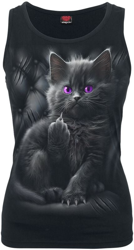 Top Gothic de Spiral - CATTITUDE - Vest - S à XXL - pour Femme - noir - Spiral