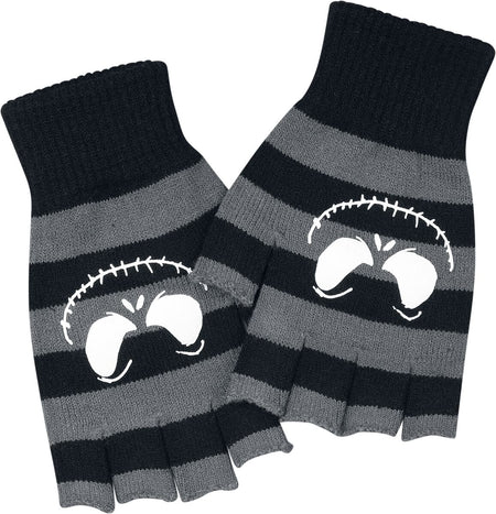 Mitaines Disney de L'Étrange Noël De Monsieur Jack - Jack Face - pour Femme - noir/gris - L'Étrange Noël De Monsieur Jack