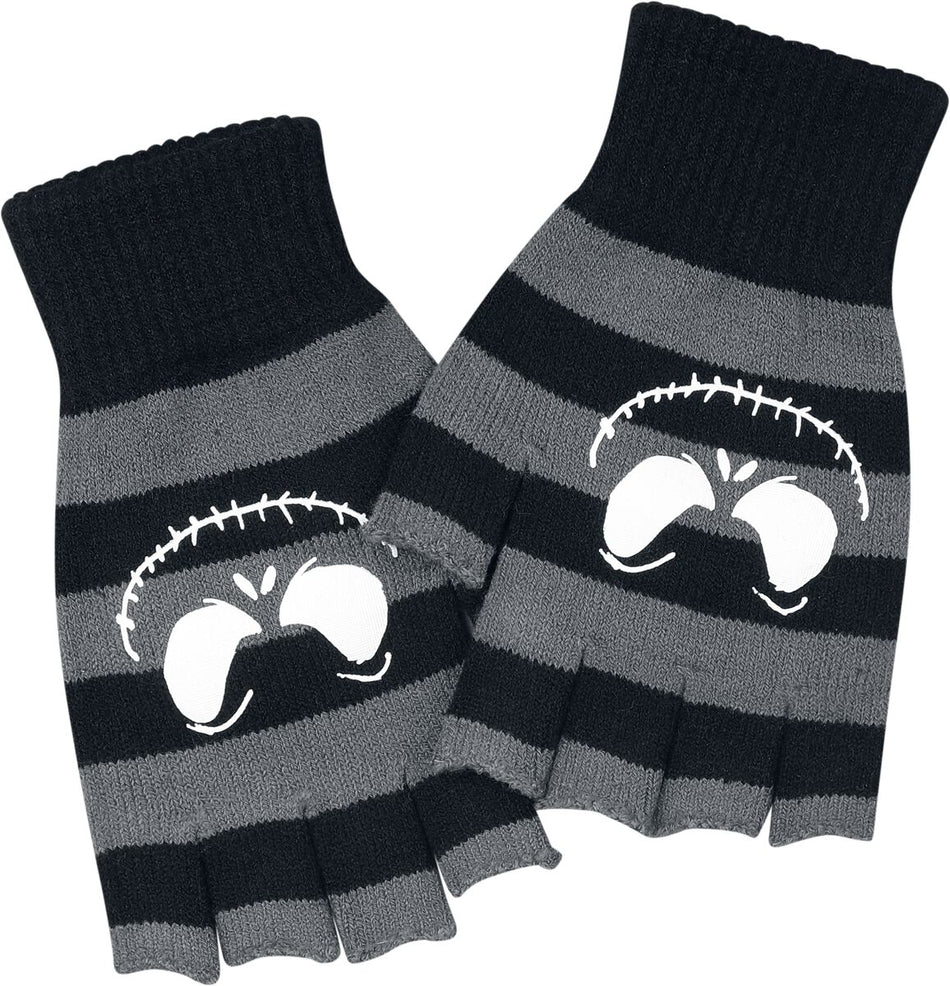 Mitaines Disney de L'Étrange Noël De Monsieur Jack - Jack Face - pour Femme - noir/gris - L'Étrange Noël De Monsieur Jack