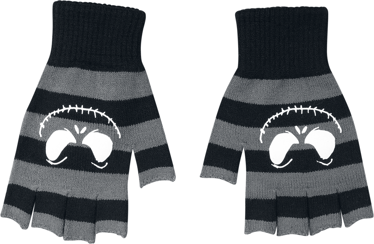 Mitaines Disney de L'Étrange Noël De Monsieur Jack - Jack Face - pour Femme - noir/gris - L'Étrange Noël De Monsieur Jack - View 2