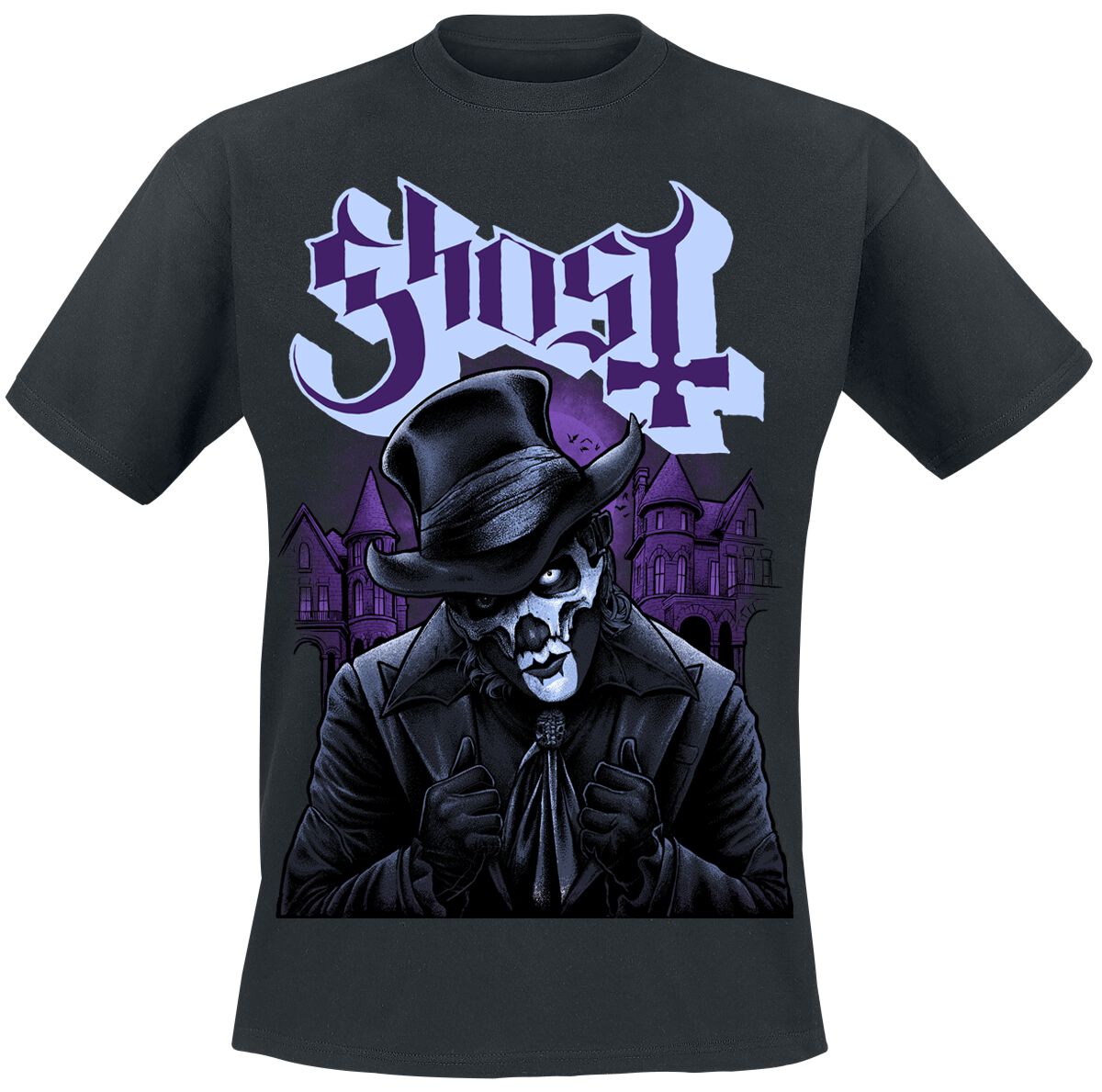 T-Shirt Manches courtes  de Ghost - Top Hat V - S à 3XL - pour Homme - noir - Ghost