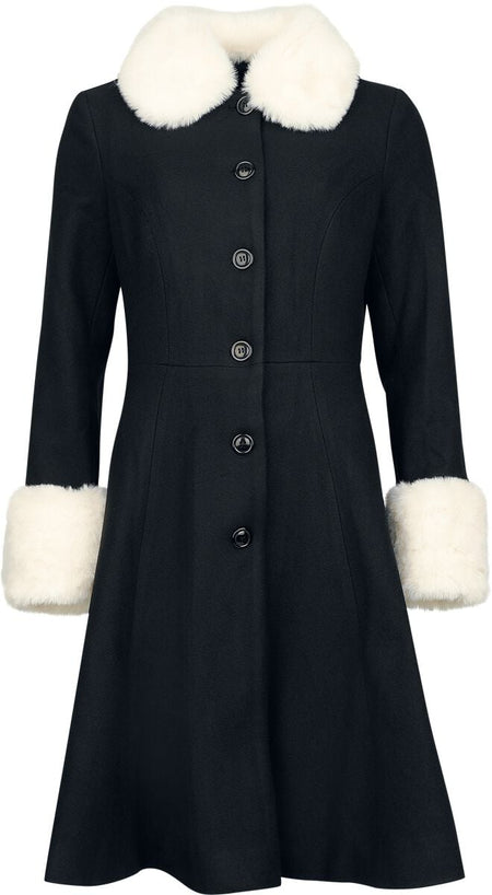 Manteaux Rockabilly de Voodoo Vixen - XS à XXL - pour Femme - noir/blanc - Voodoo Vixen