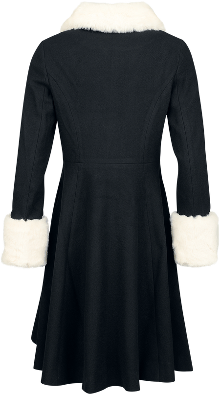 Manteaux Rockabilly de Voodoo Vixen - XS à XXL - pour Femme - noir/blanc - Voodoo Vixen - View 2