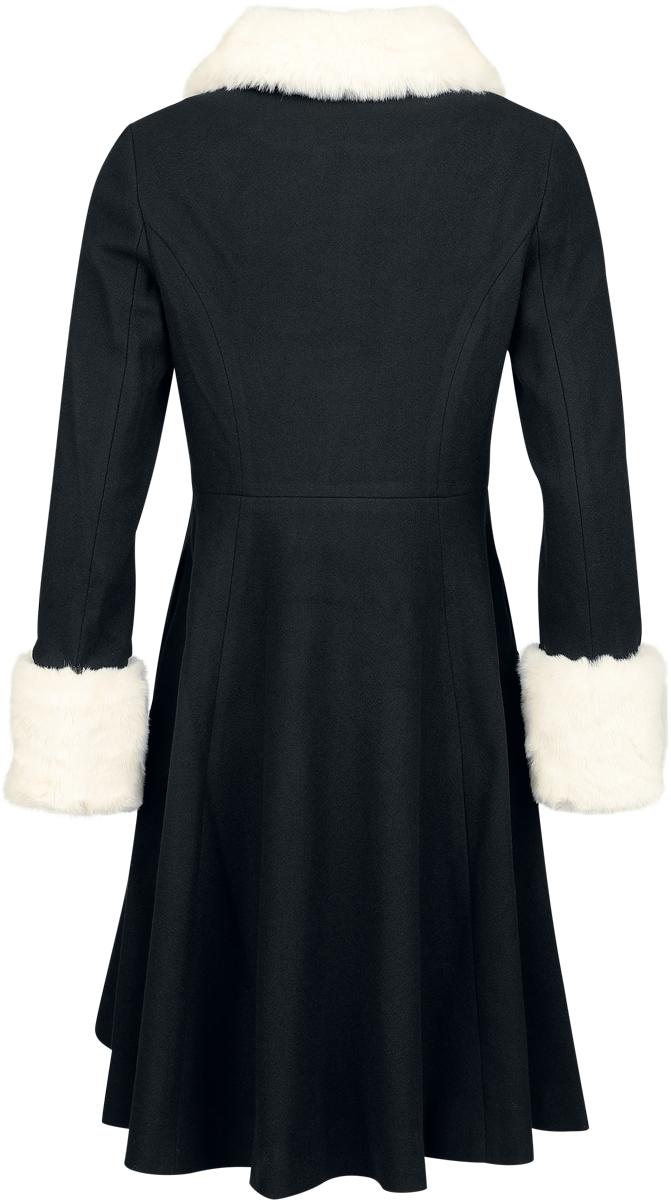 Manteaux Rockabilly de Voodoo Vixen - XS à XXL - pour Femme - noir/blanc - Voodoo Vixen - View 2