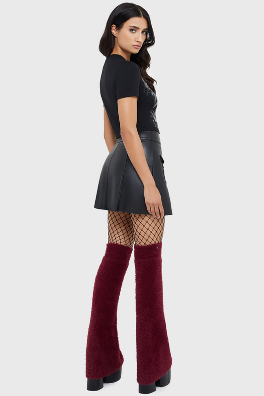 Jupe courte Gothic de Killstar - Velvet Frame Skirt - XS à XXL - pour Femme - noir - Killstar - View 2