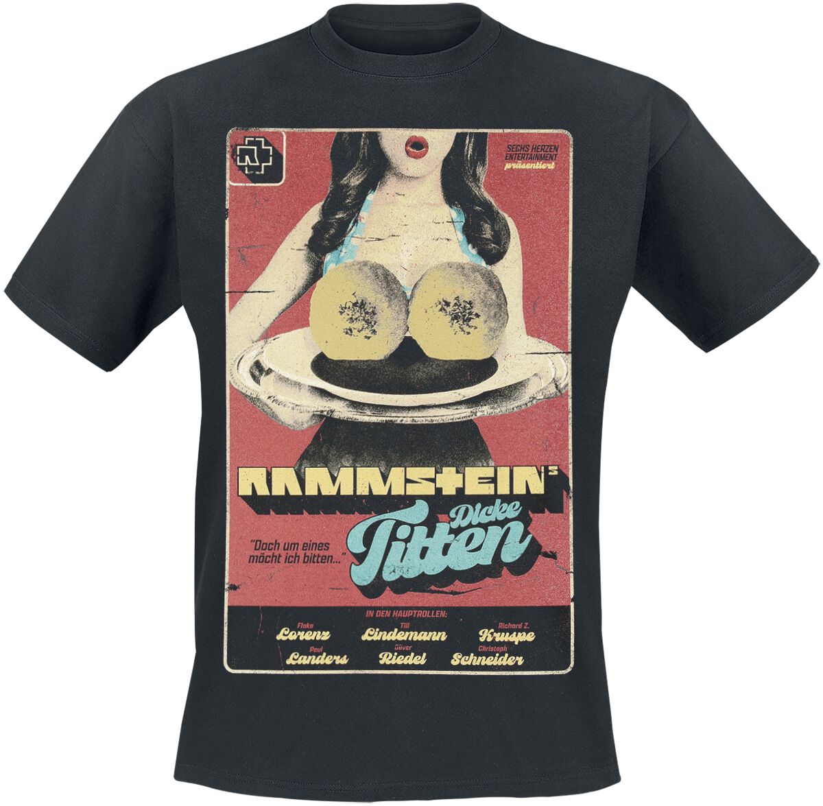 T-Shirt Manches courtes  de Rammstein - Dicke Titten - S à 5XL - pour Homme - noir - Rammstein