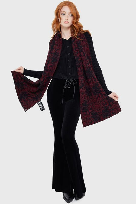 Écharpe Gothic de Killstar - Fiend Scarf - pour Femme - noir/rouge - Killstar