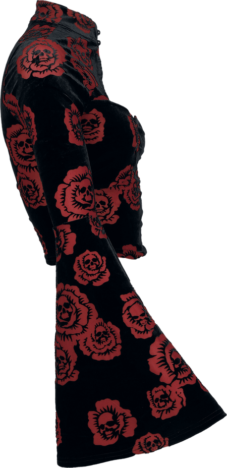 T-shirt manches longues Gothic de Killstar - Pandora's Rose Top - XS à XXL - pour Femme - noir - Killstar - View 2