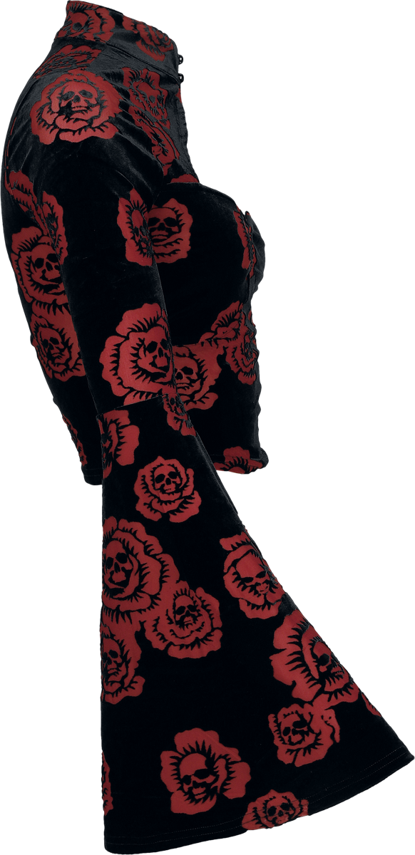 T-shirt manches longues Gothic de Killstar - Pandora's Rose Top - XS à XXL - pour Femme - noir - Killstar - View 2