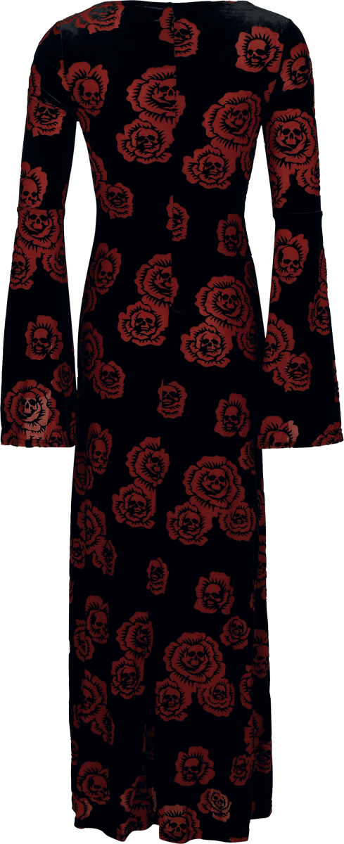 Robe longue Gothic de Killstar - Pandora's Rose Maxi Dress - XS à XL - pour Femme - noir/rouge - Killstar - View 2