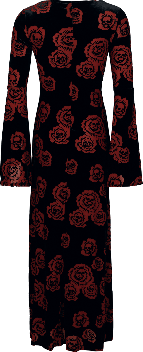 Robe longue Gothic de Killstar - Pandora's Rose Maxi Dress - XS à XXL - pour Femme - noir/rouge - Killstar - View 2