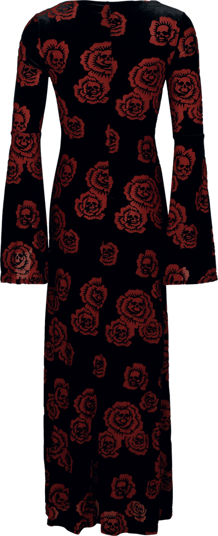 Robe longue Gothic de Killstar - Pandora's Rose Maxi Dress - XS à XXL - pour Femme - noir/rouge - Killstar - View 2