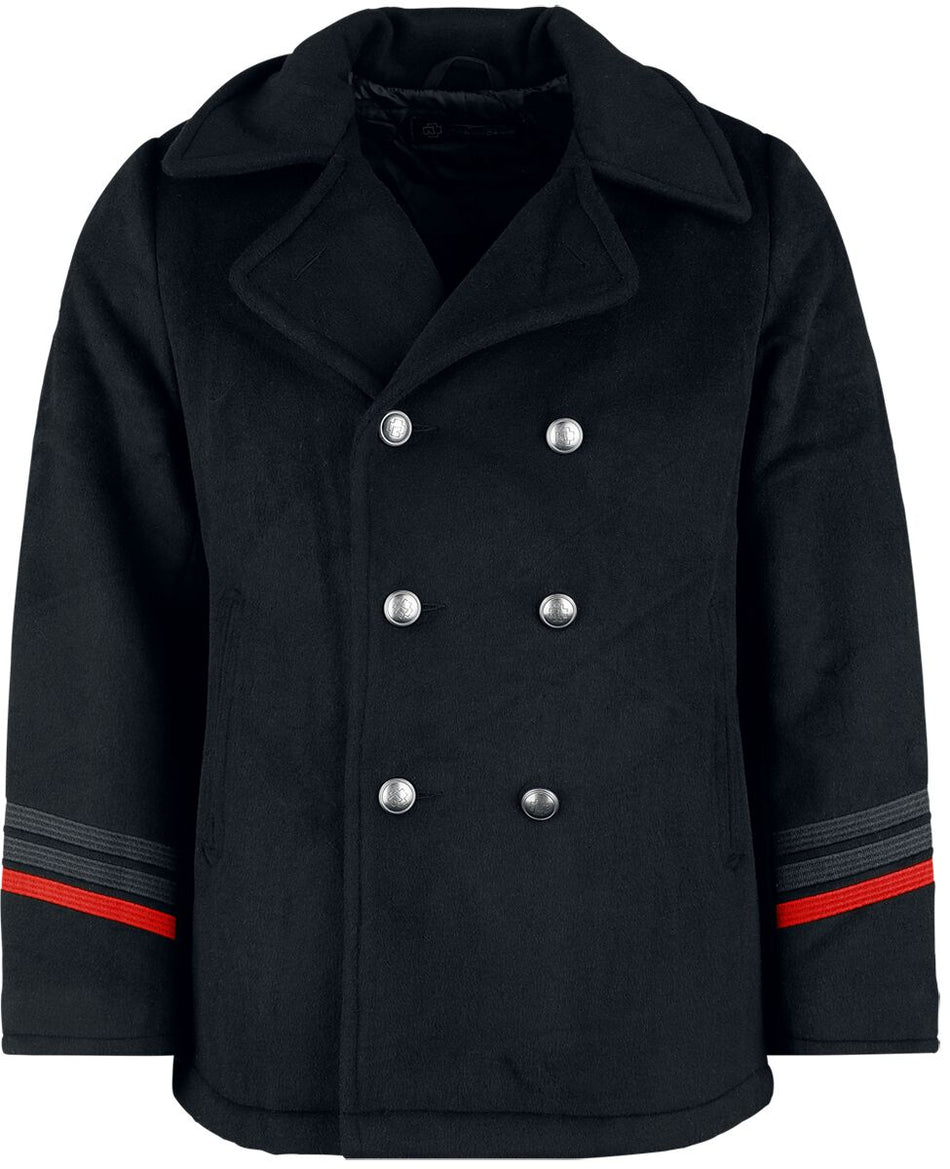 Manteau en laine  de Rammstein - Steuermann - L à 3XL - pour Homme - noir - Rammstein