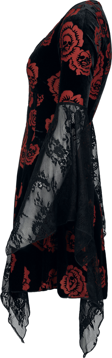 Robe courte Gothic de Killstar - Pandora's Rose Mini Dress - XS à 4XL - pour Femme - noir/rouge - Killstar - View 2