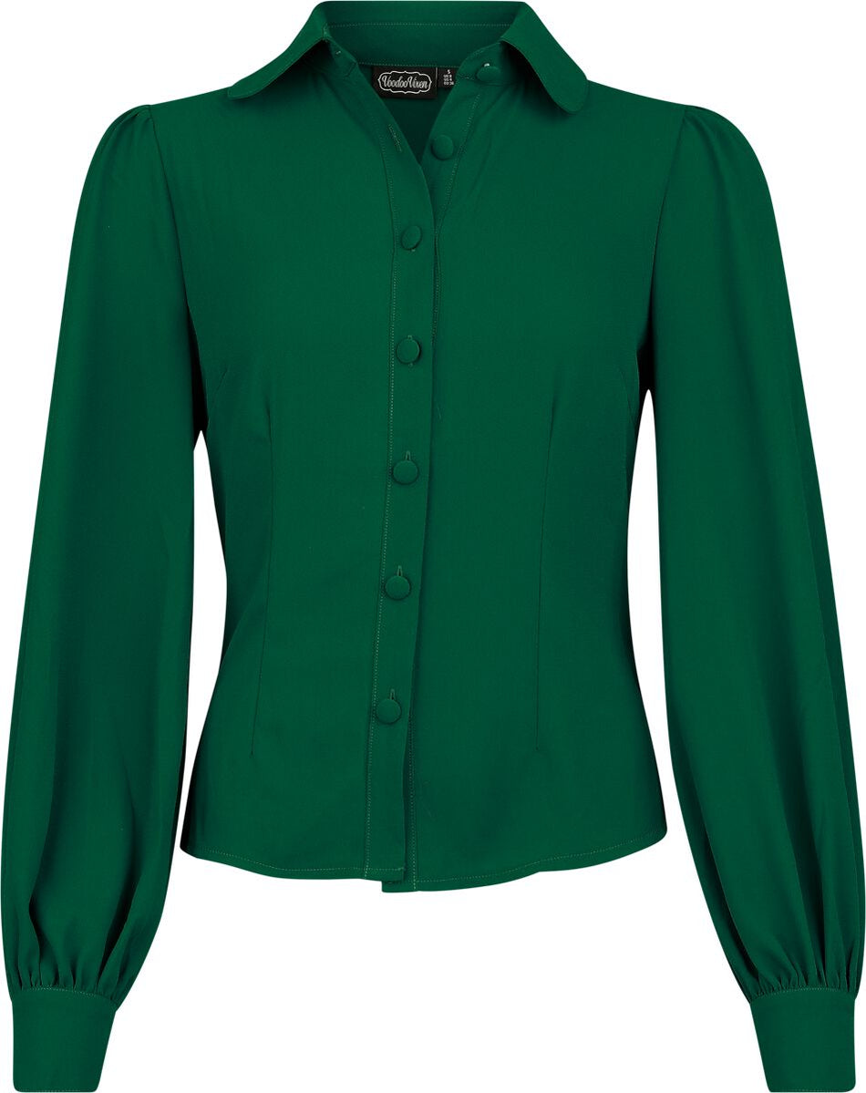 Chemisier Rockabilly de Voodoo Vixen - Peter Pan Collar Blouse - XS à 4XL - pour Femme - vert - Voodoo Vixen
