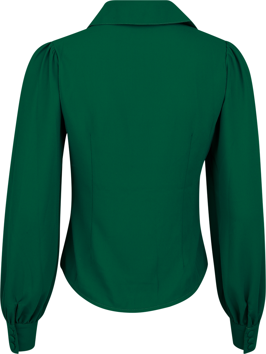 Chemisier Rockabilly de Voodoo Vixen - Peter Pan Collar Blouse - XS à 4XL - pour Femme - vert - Voodoo Vixen - View 2